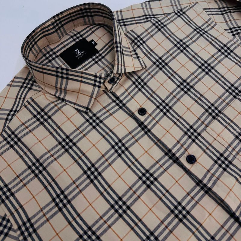 Fine Cotton Men's Full Sleeves Shirt