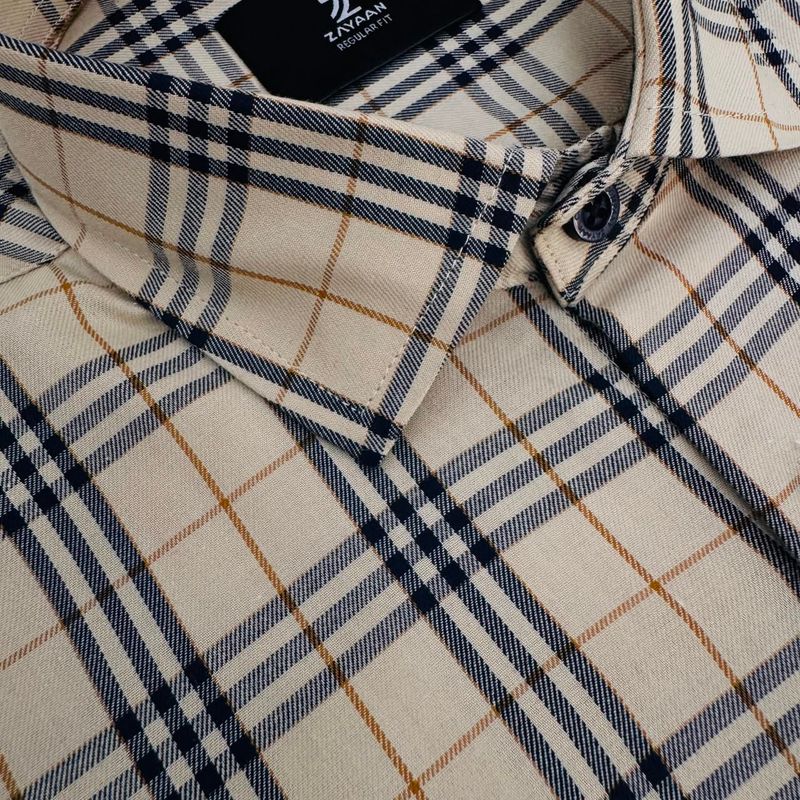 Fine Cotton Men's Full Sleeves Shirt