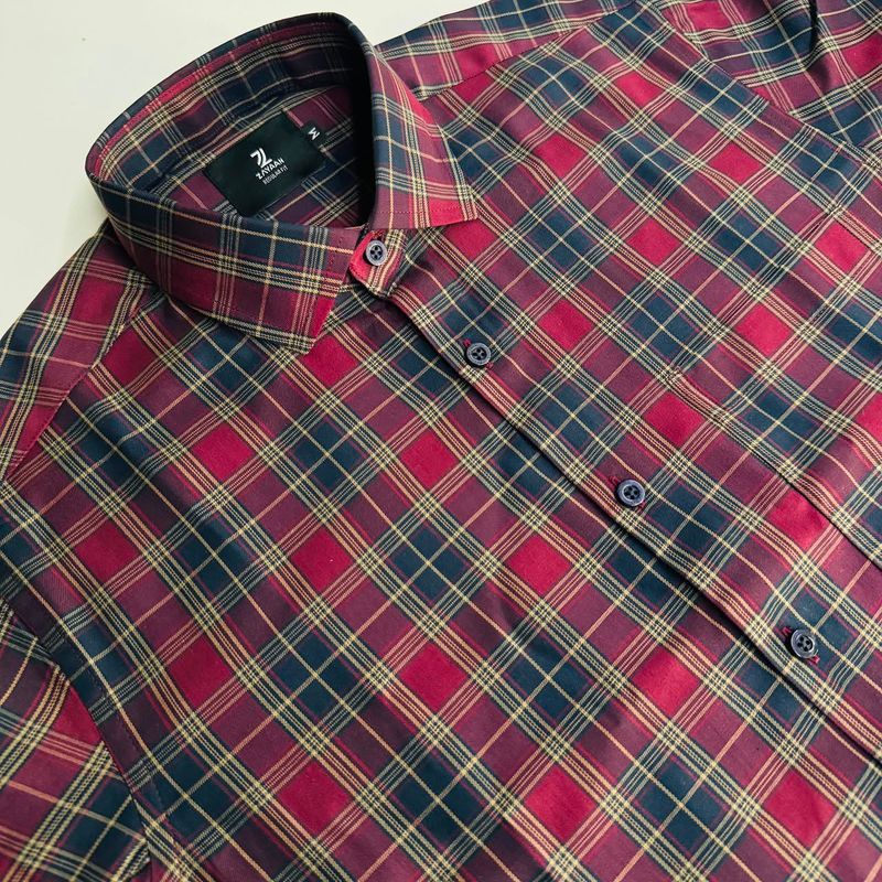 Fine Cotton Men's Full Sleeves Shirt