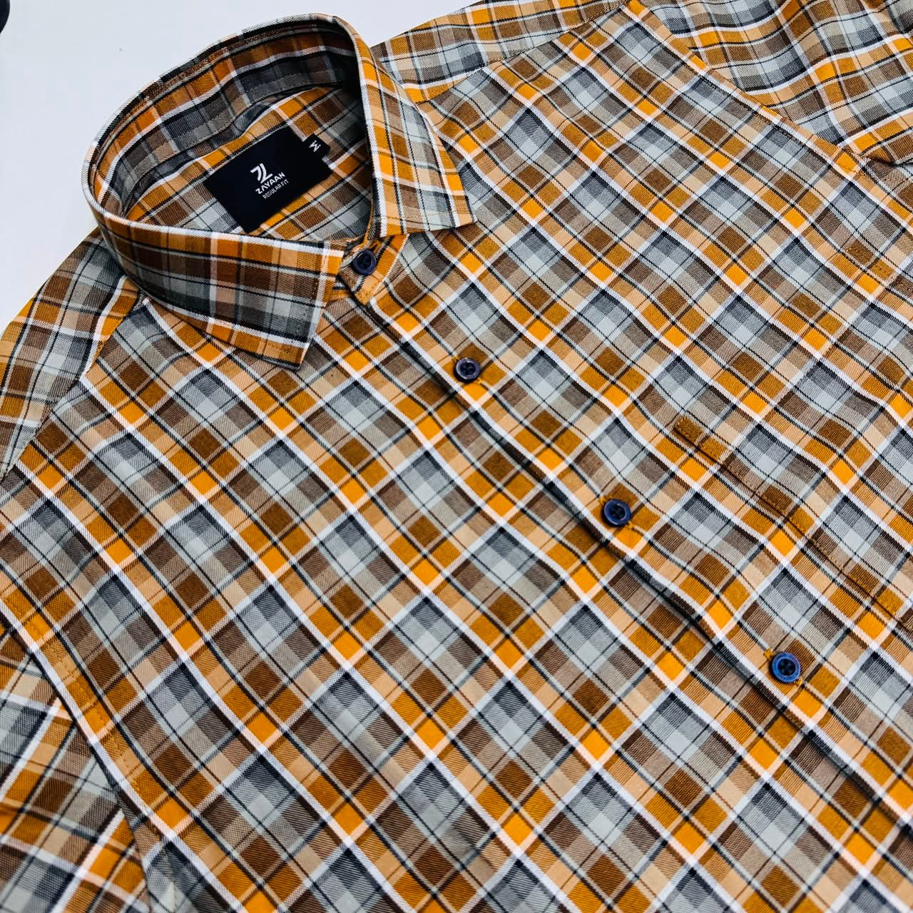 Fine Cotton Men's Full Sleeves Shirt