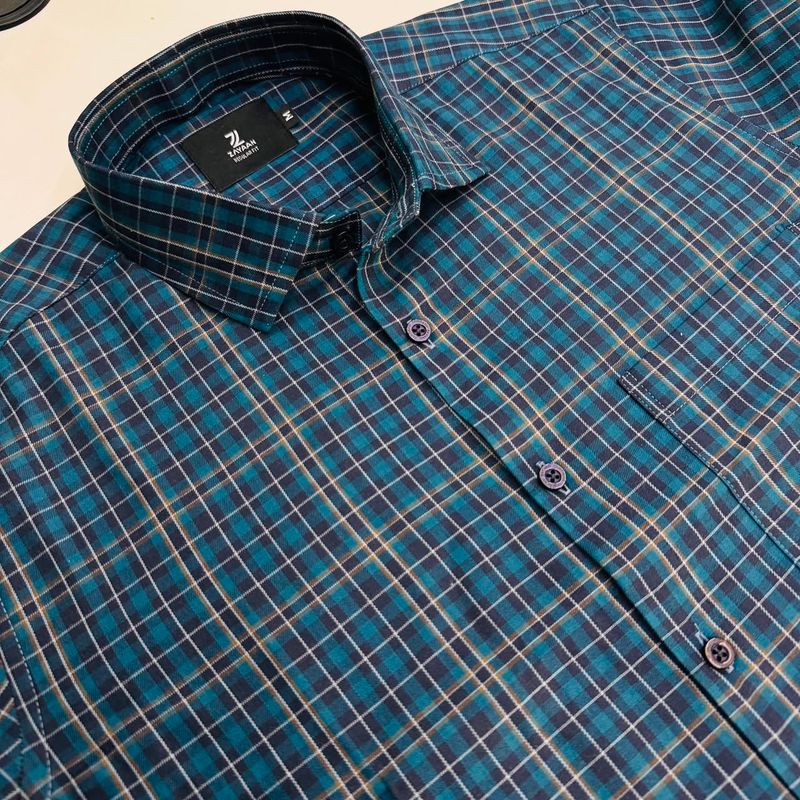 Fine Cotton Men's Full Sleeves Shirt