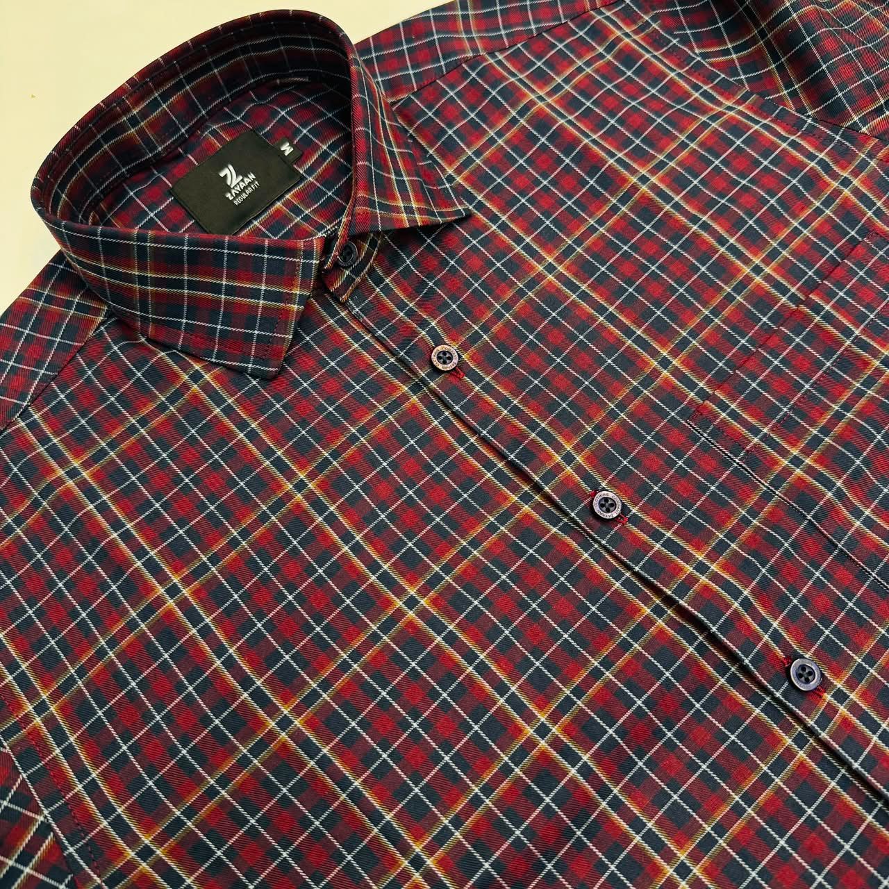 Fine Cotton Men's Full Sleeves Shirt