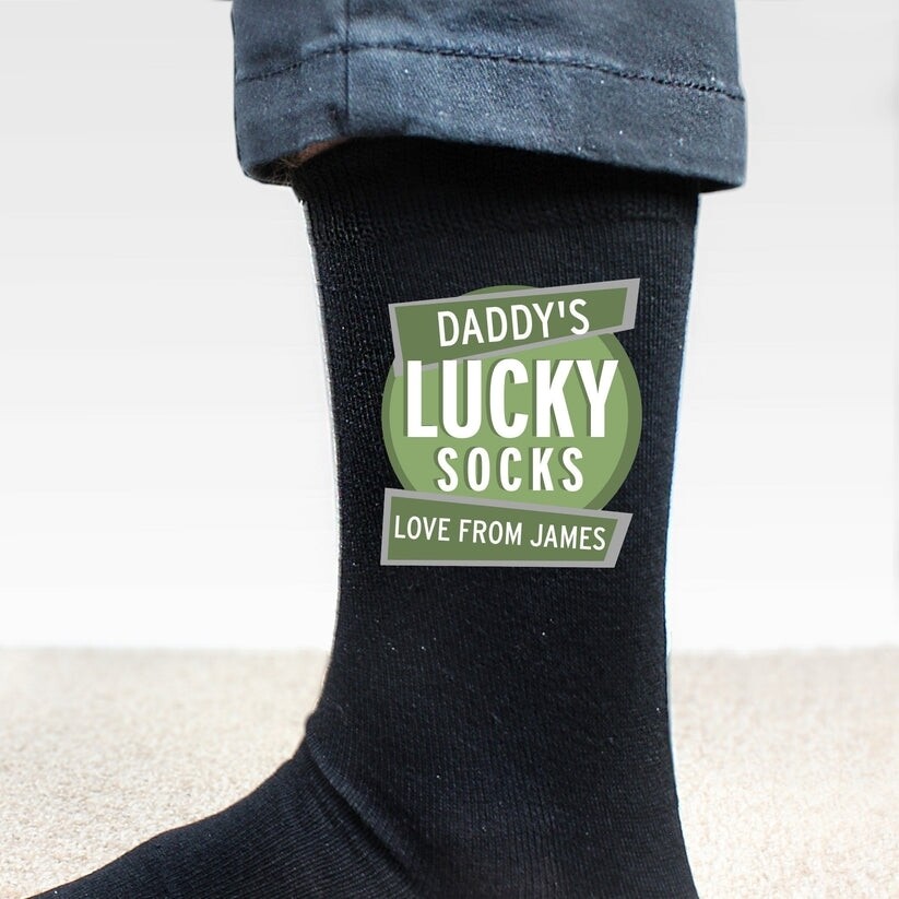 Personalised &#39;Lucky Socks&#39; Mens Socks