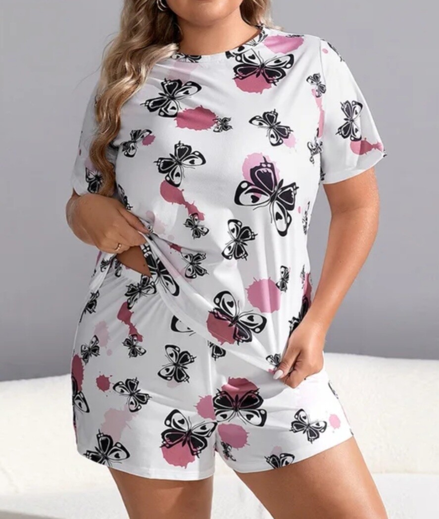 Butterfly summer Pyjamas plus size