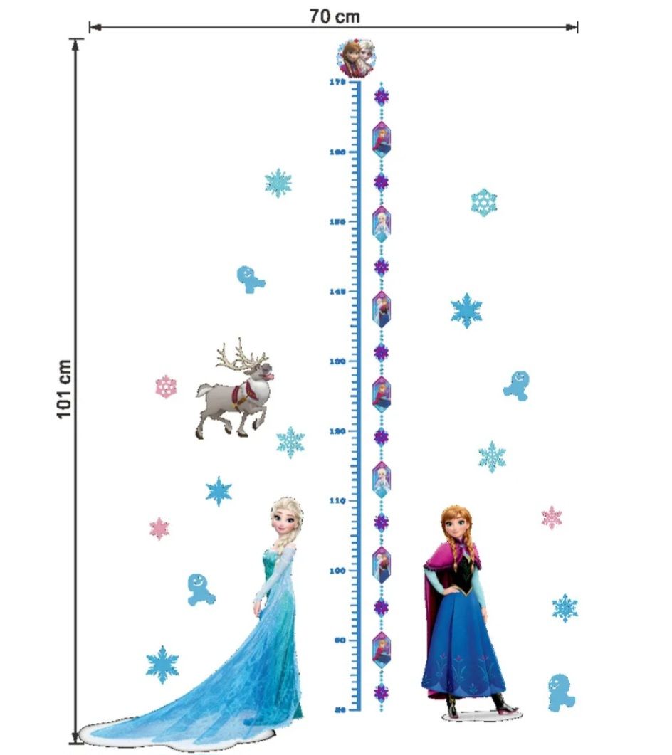Wall art sticker height chart