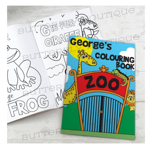 Personalised Zoo Colouring Book