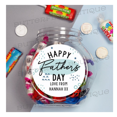 Personalised Father&#39;s Day Sweet Jar