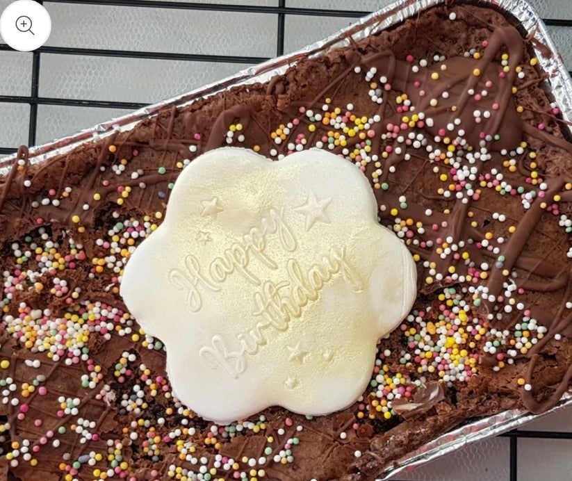 Happy Birthday Brownie Slab