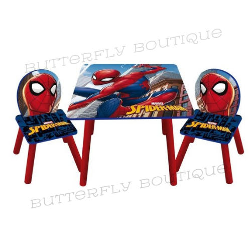 Marvel Spider-Man Wooden Table &amp; 2 Chairs Set