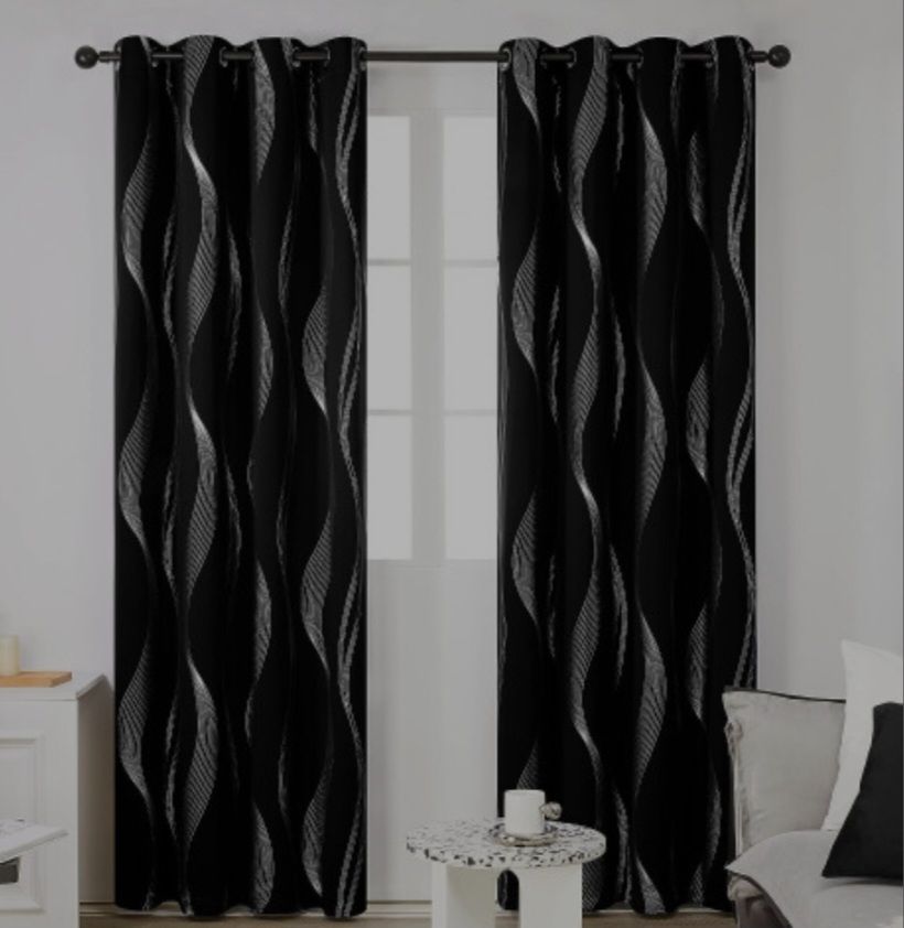 Set of 2 Curtains Dining Room Kitchen Bedroom Grommet, 132x244cm,