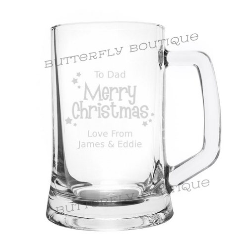 Personalised Merry Christmas Pint