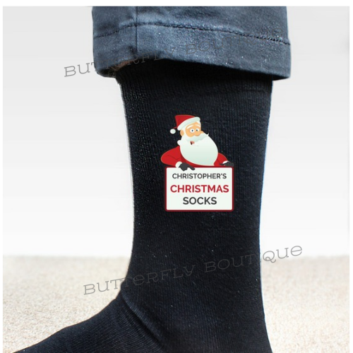 Personalised Santa Claus Christmas Socks