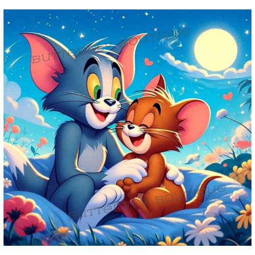 Cat and mouse diamond art