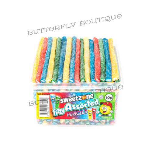 Sweetzone Fizzy Assorted Pencils 100 Count