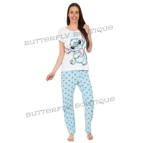 Women&#39;s Disney Lilo and Stitch We Love Stitch Long Pyjama Set