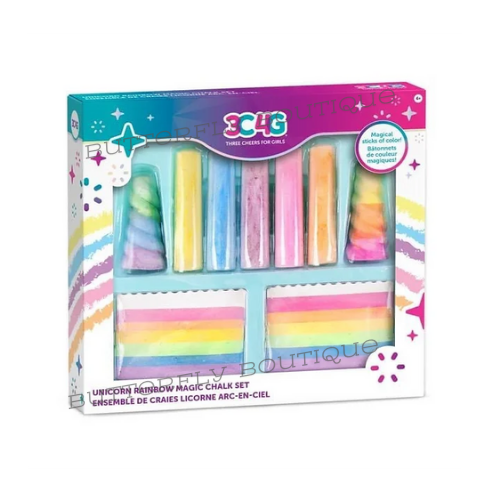 Three Cheers for Girls Unicorn Rainbow Magic Chalk Set
