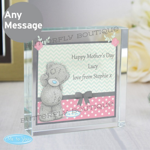 Personalised Me To You Pastel Polka Dot For Her Large Crystal Token