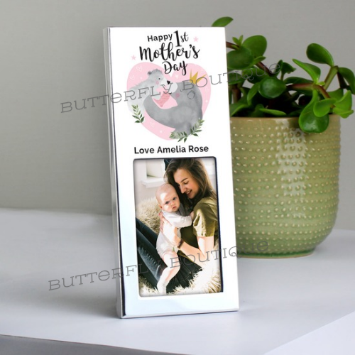 Personalised 1st Mothers Day Mama Bear 2x3 Inch Photo Frame