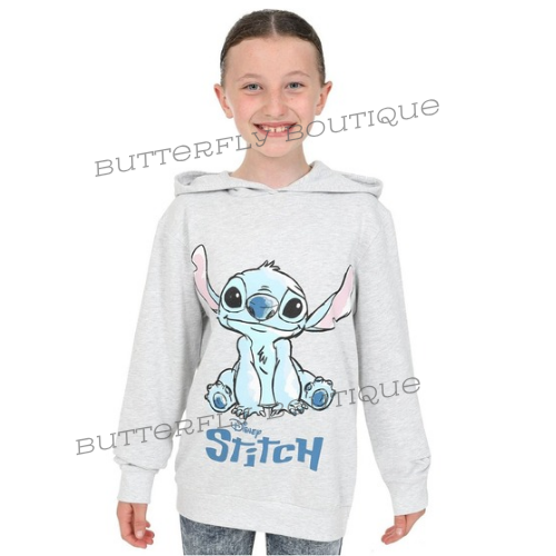 Girls Lilo And Stitch Grey Hoodie