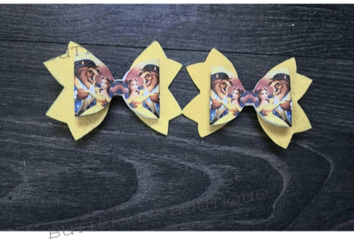 Beauty and the beast bows (set)