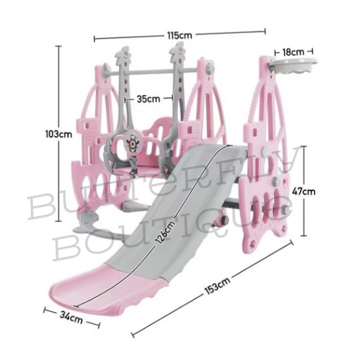 3 in 1 children&#39;s playground pink