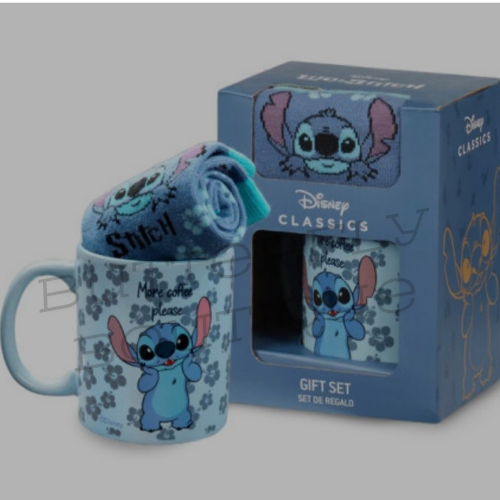 Stitch Mug and Socks Set for Women and Teens Size UK 3-6.5 Wom