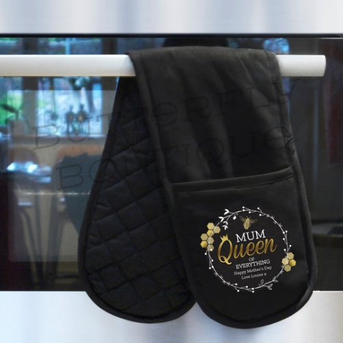 Personalised Queen Bee Oven Gloves