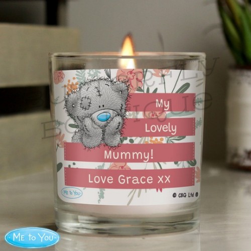 Personalised Me To You Floral Scented Jar Candle