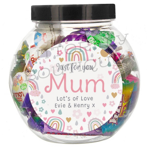Personalised Rainbows &amp; Sunshine Sweet Jar