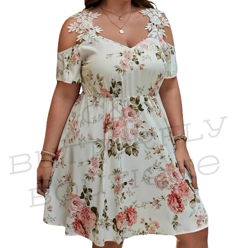 Plus size floral dress