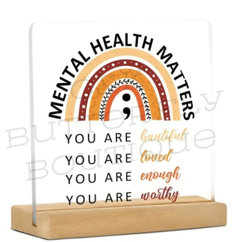 Inspiring sign with stand