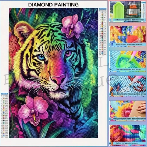 Tiger diamond art