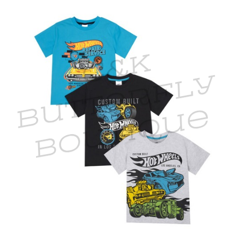 Hot Wheels Boys T-Shirts Pack of 3 Multipack