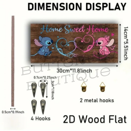 Home sweet home wall hook