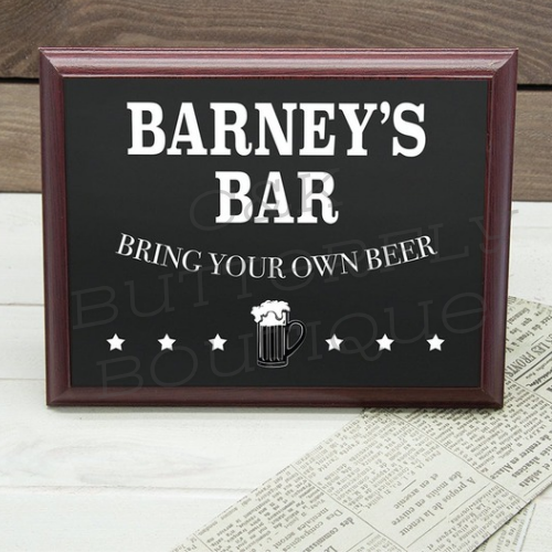 Personalised Welcome To My Bar Wooden Plaque