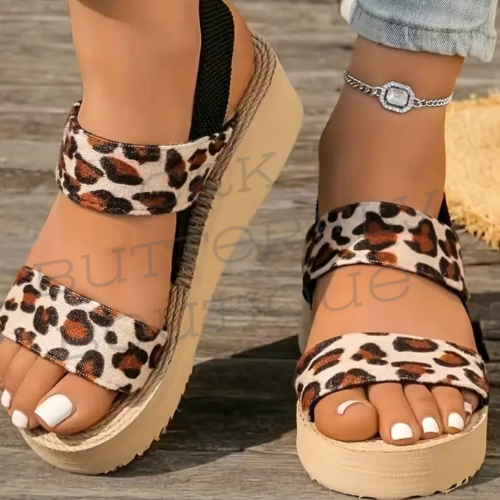 Leopard print sandals
