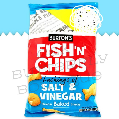 10x Burton’s Fish &amp; Chips Salt &amp; Vinegar 125g
