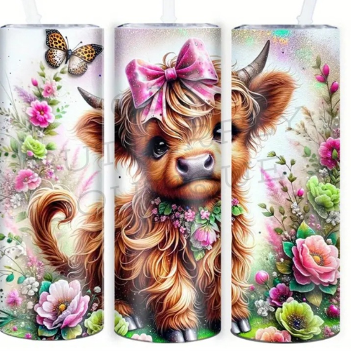 Highland cow tumbler 20oz