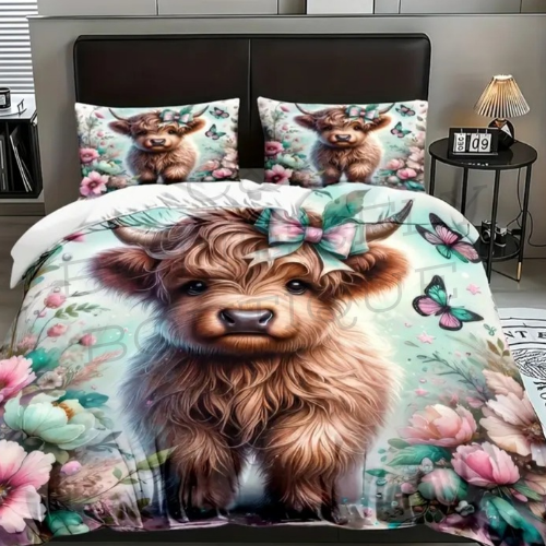 Highland cow bedding