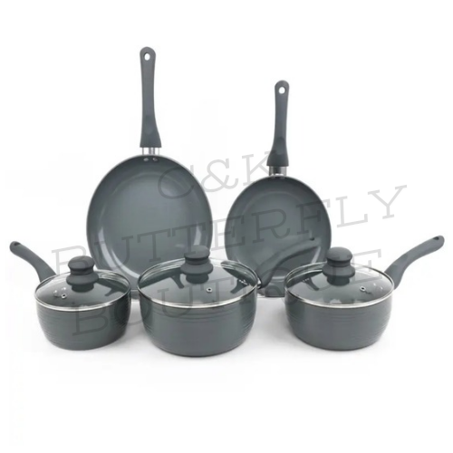 8pc ribbed cookware set