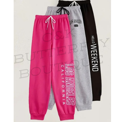 3pk womens joggers plus size