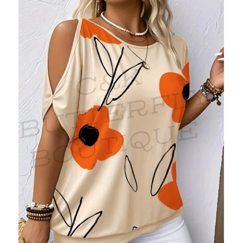 Off shoulder plus size top