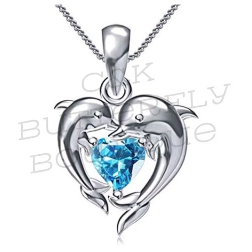 925 sterling silver dolphin necklace