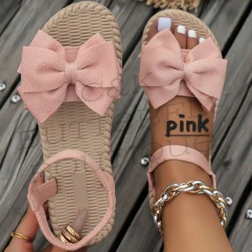 Summer sandals with bow