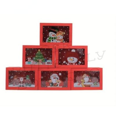 6pc Christmas boxes