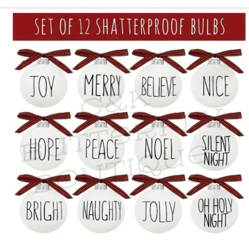 12 shatterproof baubles