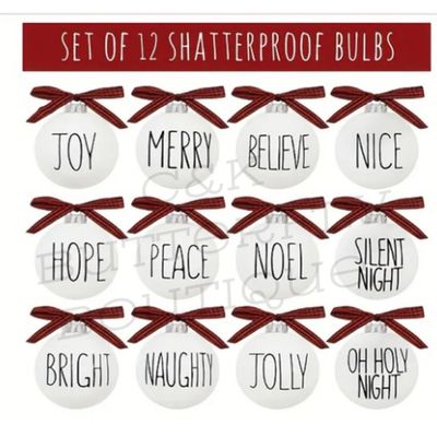 12 shatterproof baubles