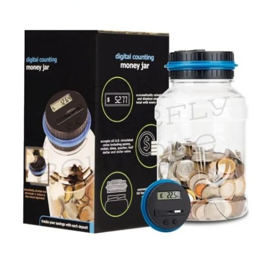 Digital counting money jar