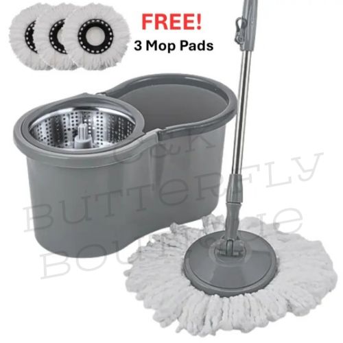 Spin mop bucket grey