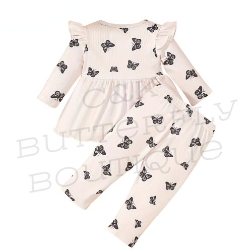 Ruffled butterfly baby outfit